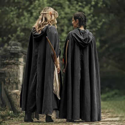 Cloaks & Capes - Hooded Cloak for Women Medieval Renaissance Witch Cape Full Length Gothic - product detail view 9