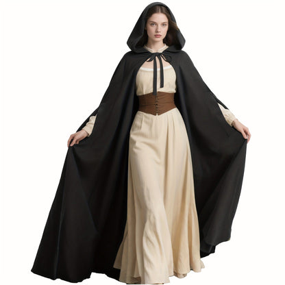 Cloaks & Capes - Hooded Cloak for Women Medieval Renaissance Witch Cape Full Length Gothic - product detail view 11