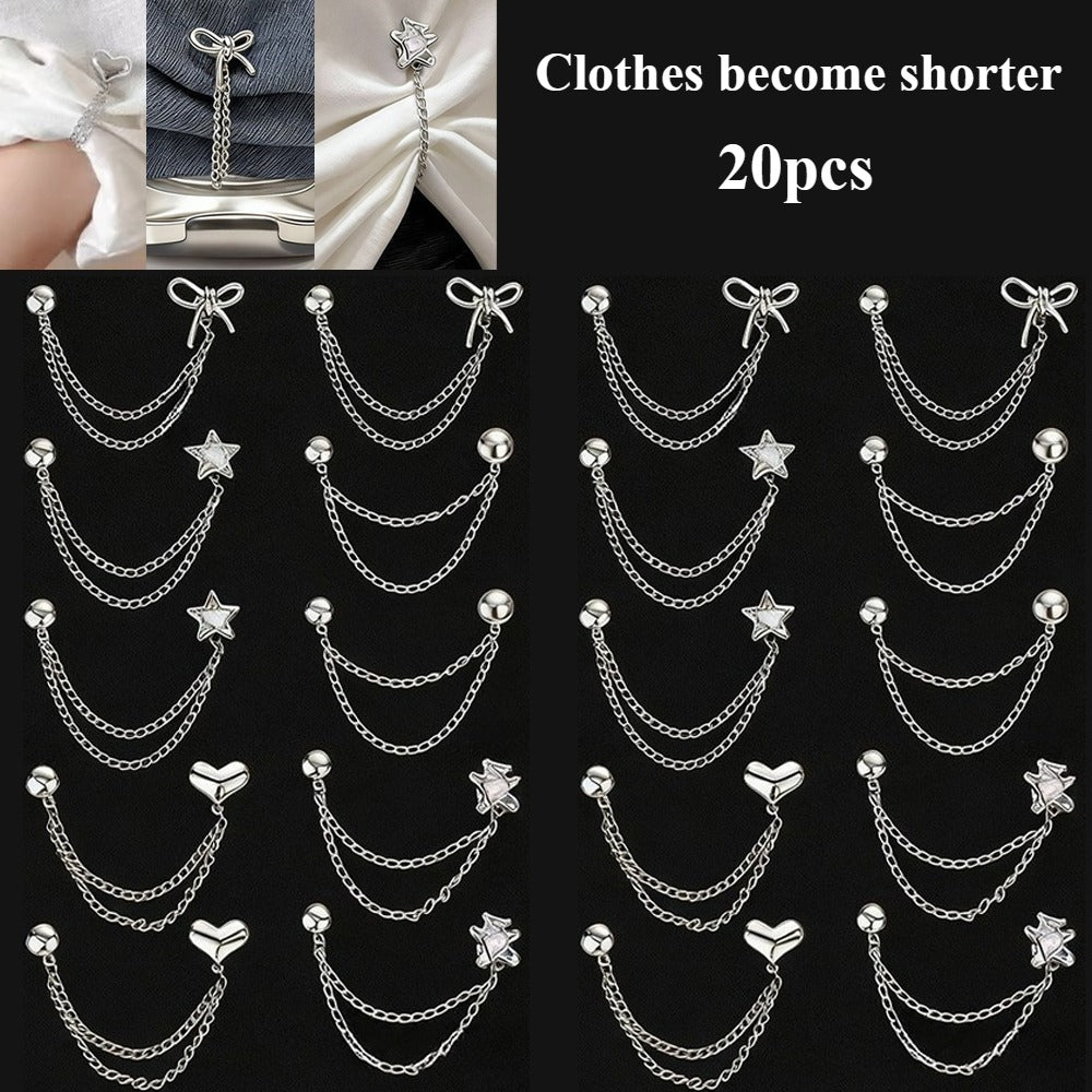 Clothing Accessories - Shortening Clips 20pcs Metal Invisible Safety Pin Hem Buckle Chain - main product view