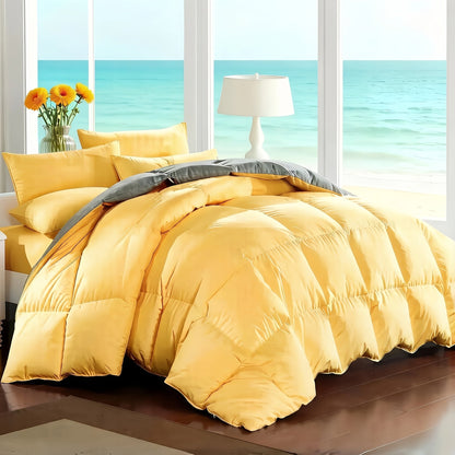 Comforter Set 7-Piece Bed in a Bag Queen King Full Soft Microfiber Down Alternative Comforter Fitted Sheet Flat Sheet Pillow Shams