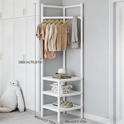 Coat Racks and Entryway Furniture shown in the White three-layer storage option