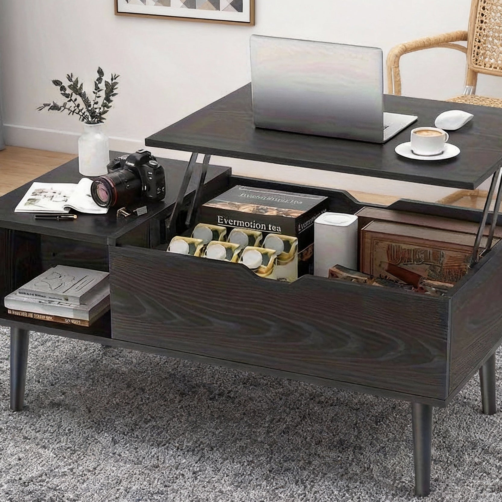 Coffee Tables shown in the Black Table option