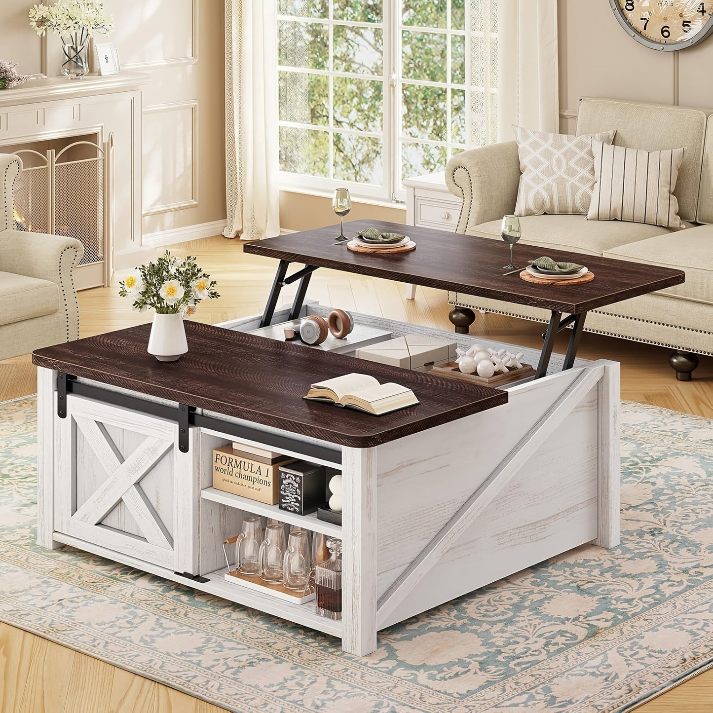 Coffee Table shown in the Vintage White option