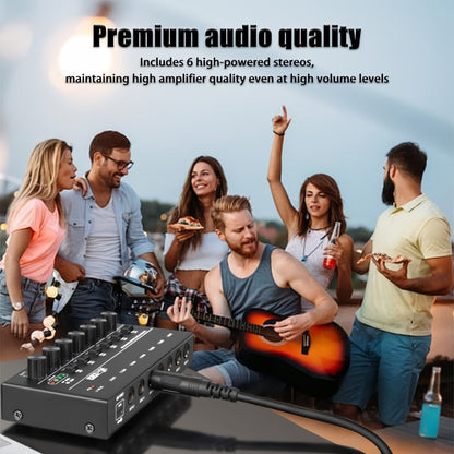 Compact 4/6/8-Channel Stereo Audio Mixer with USB-C Power and Level Controls detail image - detail view 11