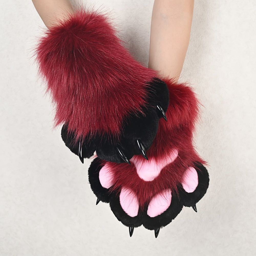 Cosplay Costume Accessories - Claw Gloves with Sound Effects Realistic Furry Cat Fox Beast Animal Paw - product detail view 5