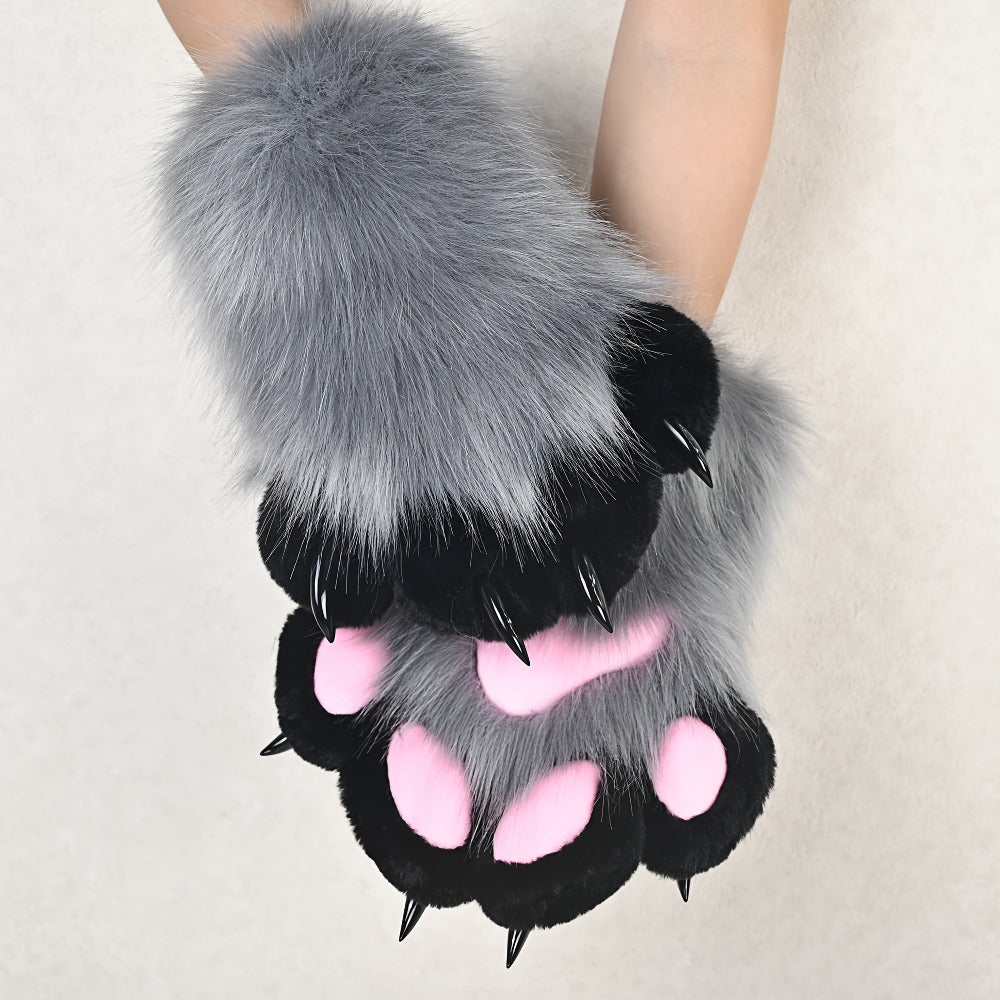 Cosplay Costume Accessories - Claw Gloves with Sound Effects Realistic Furry Cat Fox Beast Animal Paw - product detail view 8