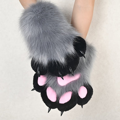 Cosplay Costume Accessories - Claw Gloves with Sound Effects Realistic Furry Cat Fox Beast Animal Paw - product detail view 8