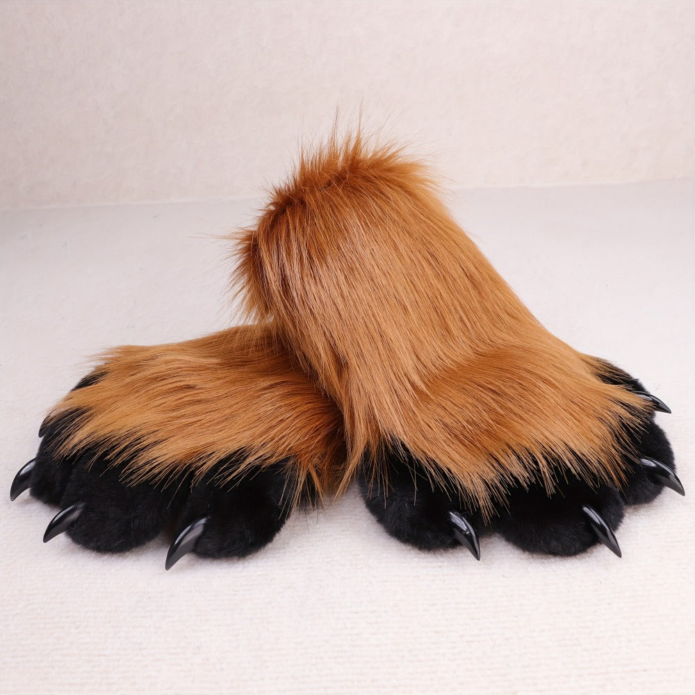 Cosplay Costume Accessories - Claw Gloves with Sound Effects Realistic Furry Cat Fox Beast Animal Paw - product detail view