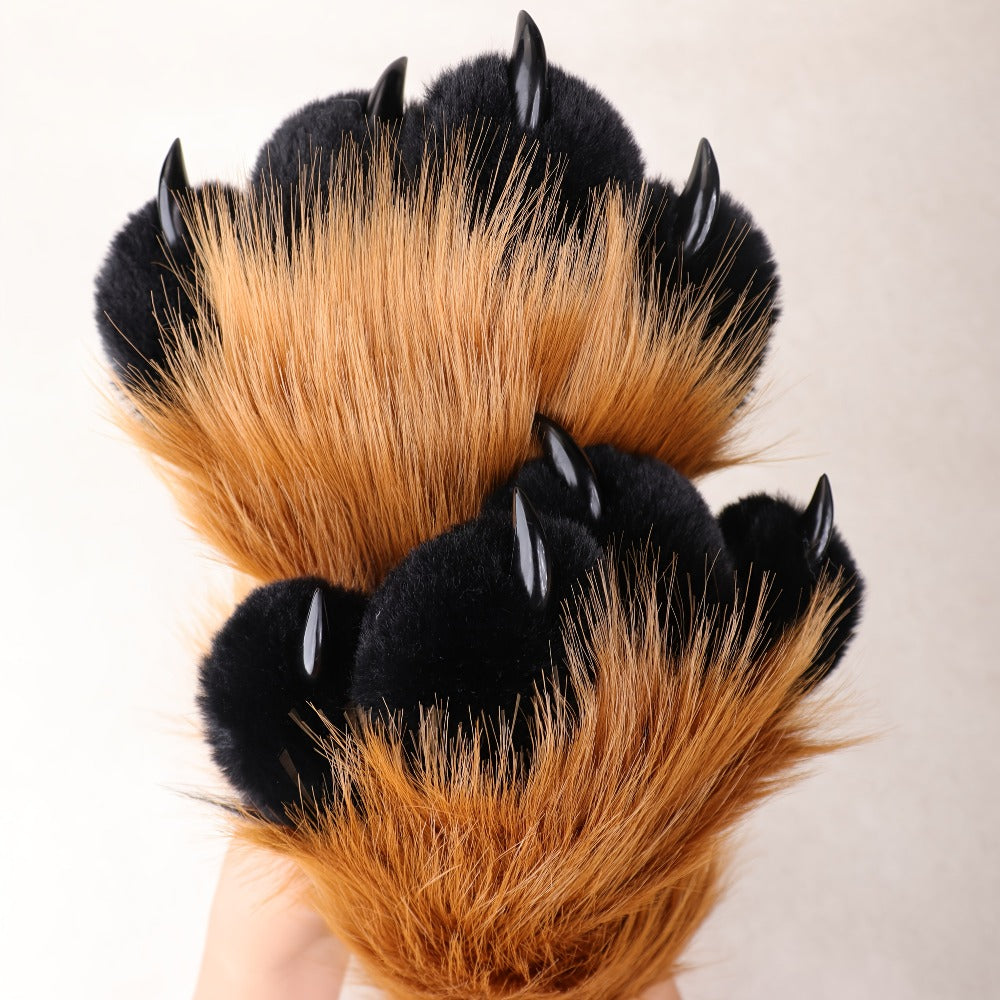 Cosplay Costume Accessories - Claw Gloves with Sound Effects Realistic Furry Cat Fox Beast Animal Paw - product detail view