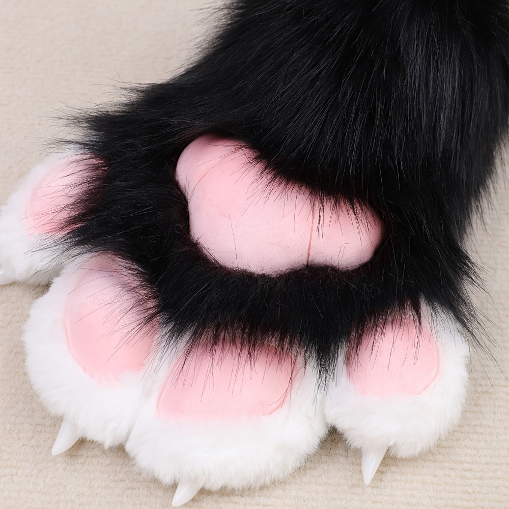 Cosplay Costume Accessories - Claw Gloves with Sound Effects Realistic Furry Cat Fox Beast Animal Paw - product detail view