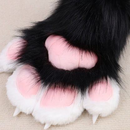 Cosplay Costume Accessories - Claw Gloves with Sound Effects Realistic Furry Cat Fox Beast Animal Paw - product detail view