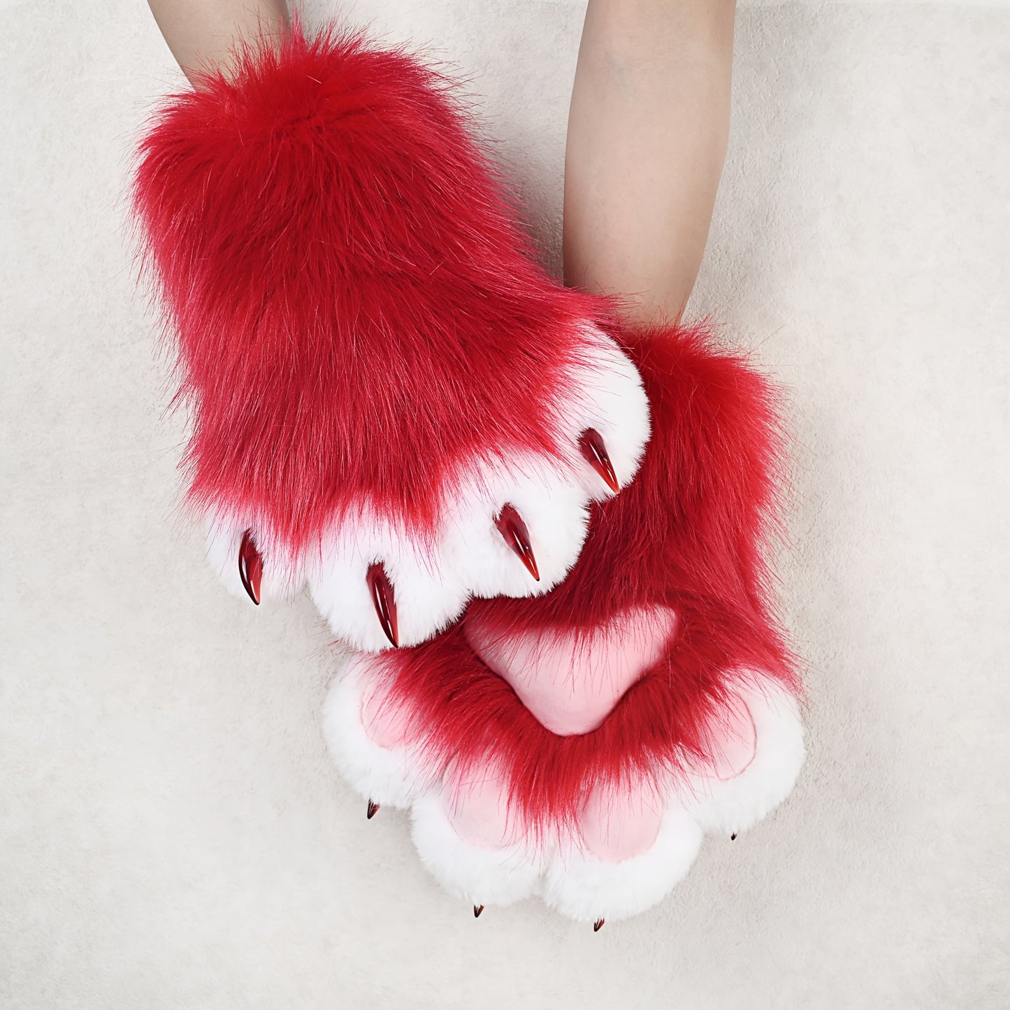 Cosplay Costume Accessories - Claw Gloves with Sound Effects Realistic Furry Cat Fox Beast Animal Paw - product detail view
