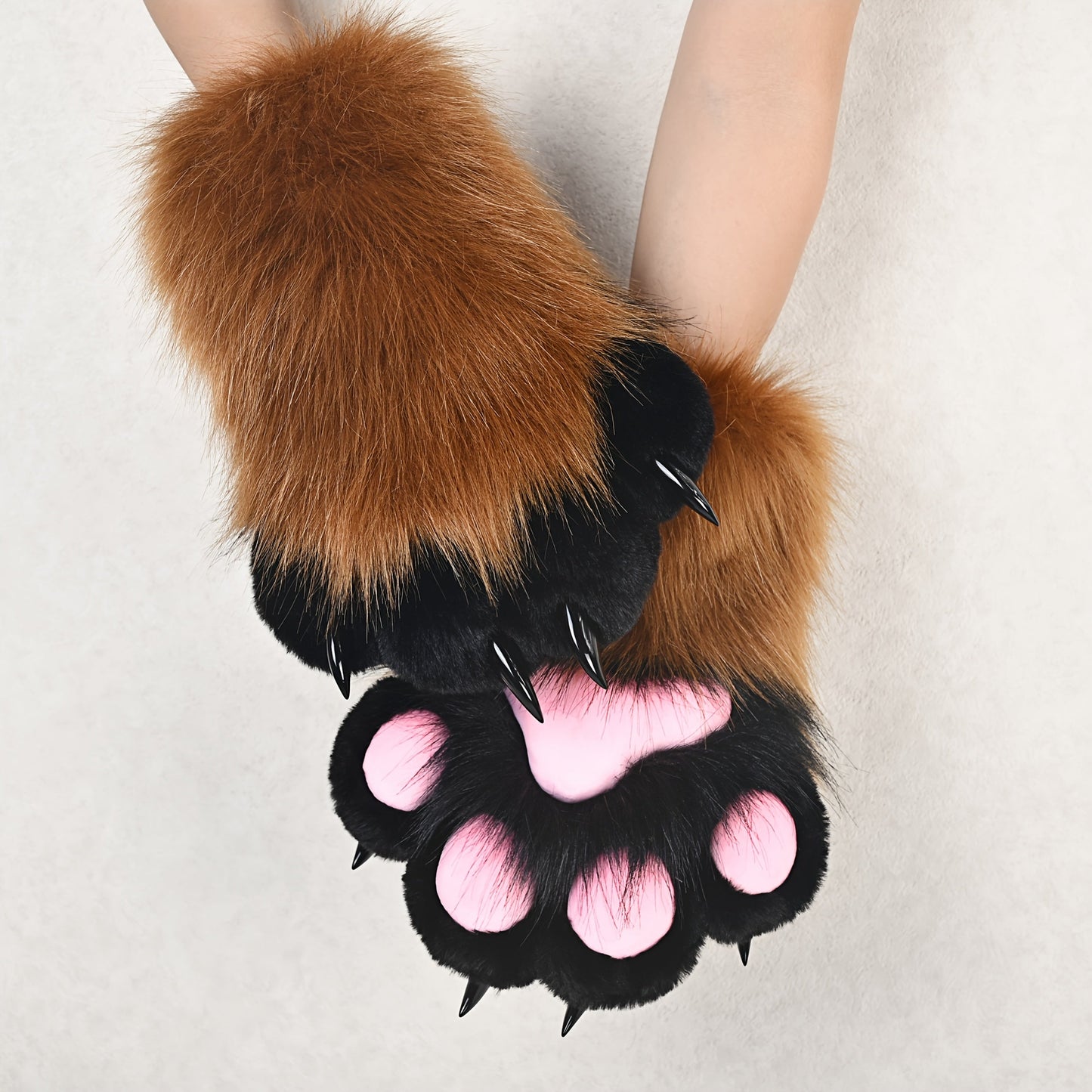 Cosplay Costume Accessories - Claw Gloves with Sound Effects Realistic Furry Cat Fox Beast Animal Paw - product detail view