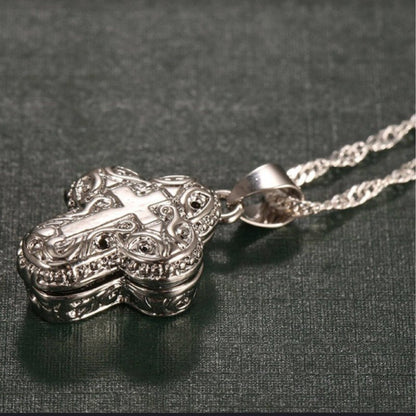 Cross Necklace - Pendant for Women Vintage Bohemian Religious Statement Layered Chain - product detail view 8