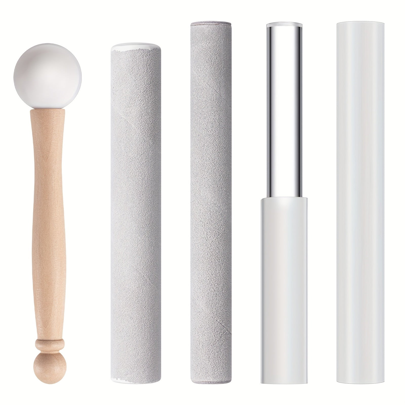 Crystal Singing Bowl Mallet Set shown in the 5 PCs option