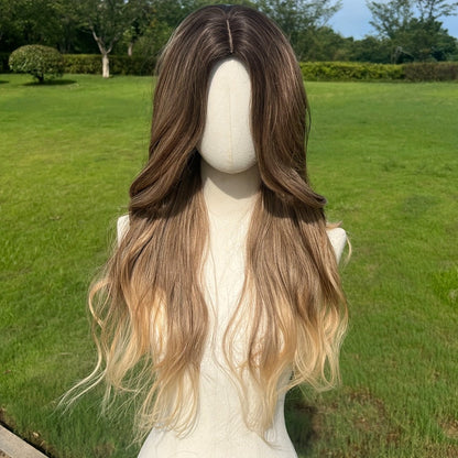 Curly Wig - Long Costume Gradient Black to Gray Heat-Resistant Synthetic Fiber Natural - product detail view 5