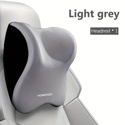 Car Headrest Neck Pillow 100% Memory Foam Ergonomic Support – Breathable Removable Washable Cover Adjustable Buckle for Driver Passenger