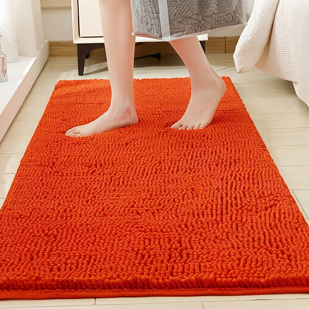 Chenille Dog Door Mat Super Muddy Paws Pet Rug Gingham Entryway Mat Indoor Outdoor Multiple Sizes & Colors