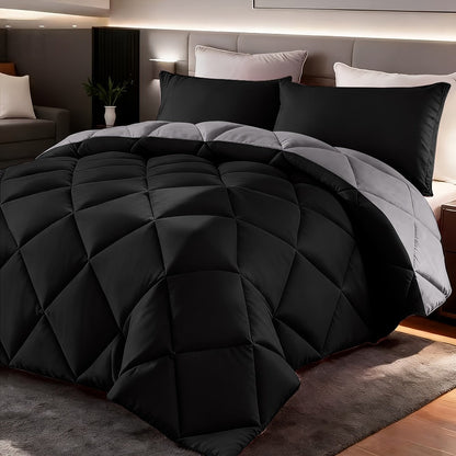 Comforter Set 2-3 Piece Rhombus Grid Luxury – Soft Lightweight Breathable Oversized Bedding Set with Pillowcases