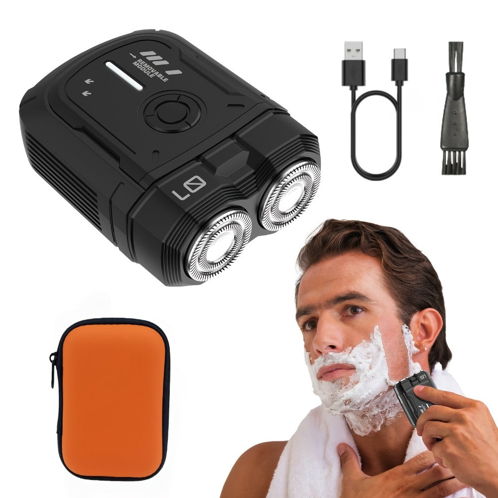 Electric Shaver Mini Dual Floating Blade with USB Charging and Select Waterproof or Digital Display Options