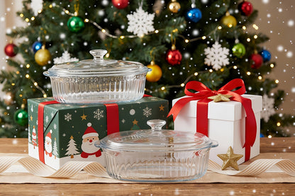 Borosilicate Glass Baking Dish with Lid 96oz, Oval Casserole Pan Microwave Oven Fridge Safe, Multi-Use for Baking
