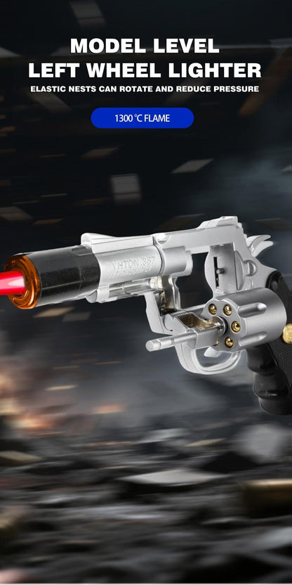 Windproof Butane Lighter with Adjustable Flame for Grilling, Camping and Outdoor Meals, with the Listed Configuration