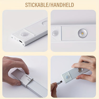Motion Sensor Cabinet LED Strip Light USB Rechargeable 1400mAh - 3 Color Dimmable Wireless for Home Cooking, Dining and Outdoor Meals