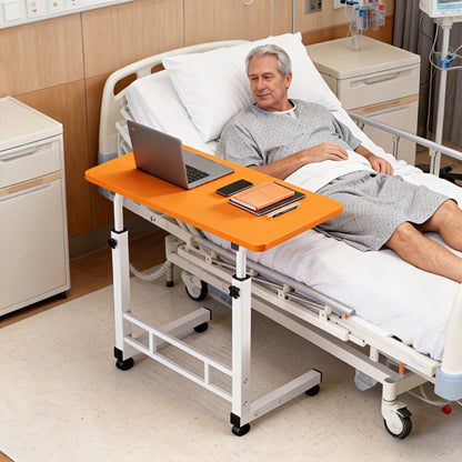 Adjustable Overbed Table with Rolling Frame and Eight Color Checkout Options from Retro to Deep Glacier