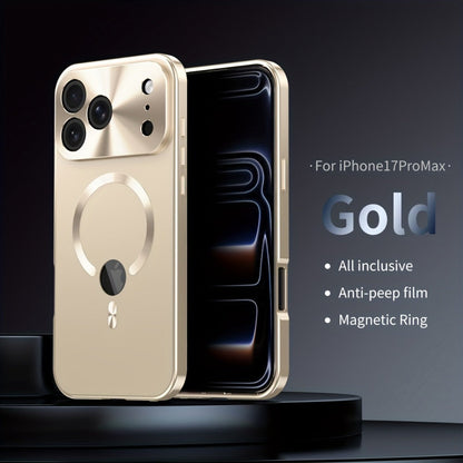 iPhone Anti-Spy Magnetic 2-in-1 Phone Case with All-Round Lens Protection – Complete Drop Protection Cover for iPhone 12 13 14 15 16 Pro Max