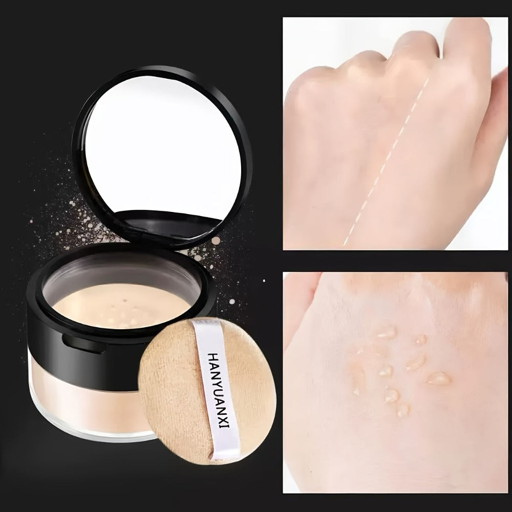 BB Cream Foundation & Setting Powder Set – Waterproof Matte Oil Control with Brush & Powder Puff, Long-Lasting Smooth Formula