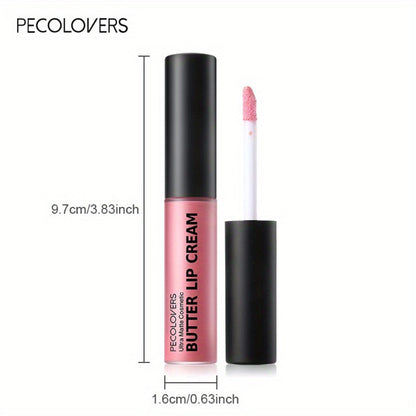 Lip Gloss Set by PECOLORS with 9 Nude and Pink Creamy Lip Colors, Tube Applicators and Display Box