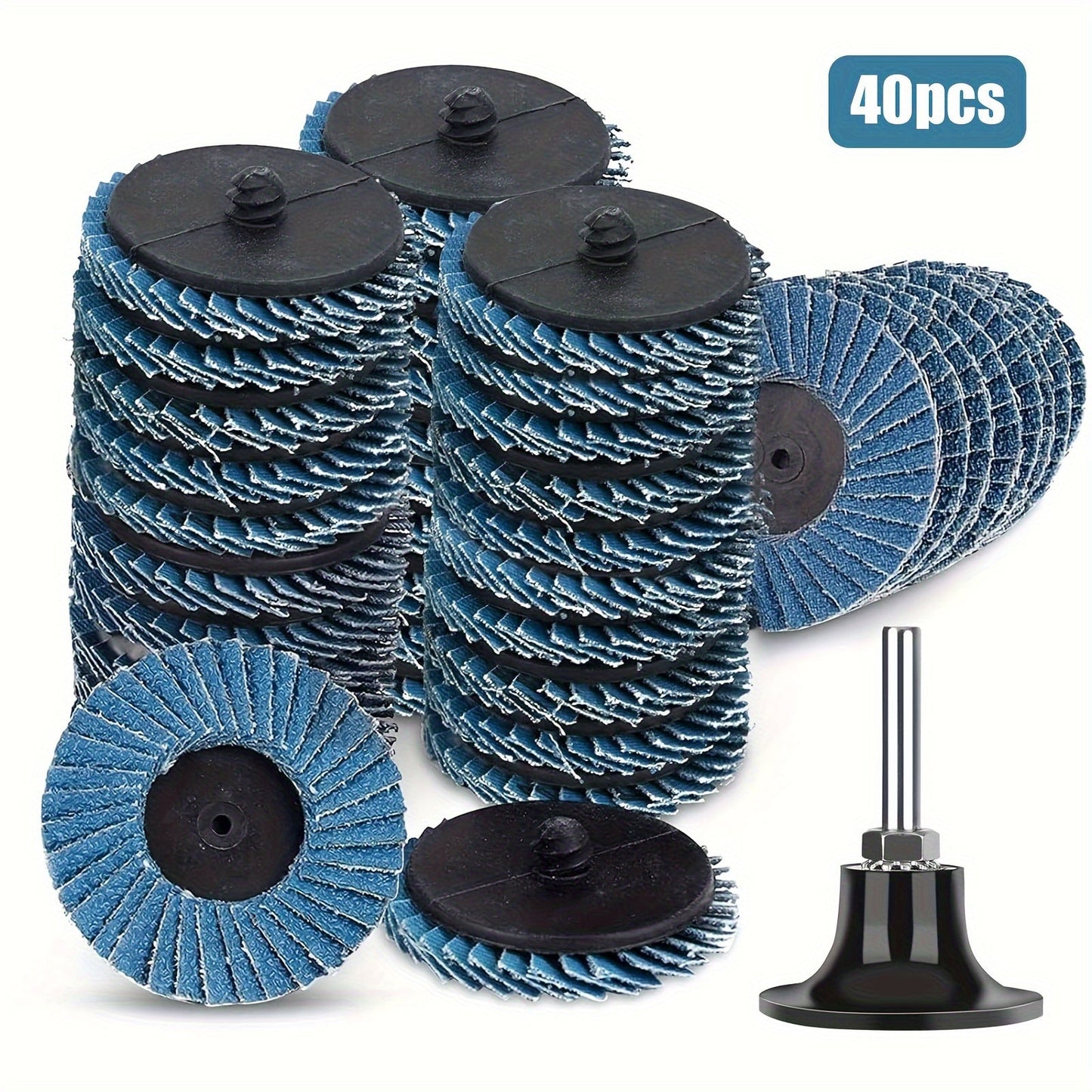 Quick Change Sanding Discs 40-Pack 2 Inch with 1/4 Shank Holder for Entryways, Bedrooms and Living Spaces