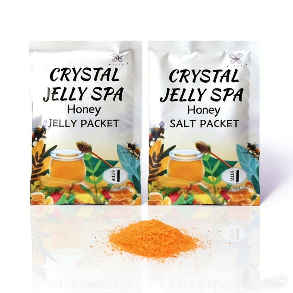 Foot Soak for Dry Cracked Feet Jelly Spa Bubble Bath Salt – Moisturizing Exfoliating Foot Care Treatment, Honey Lavender Lemon & Rose
