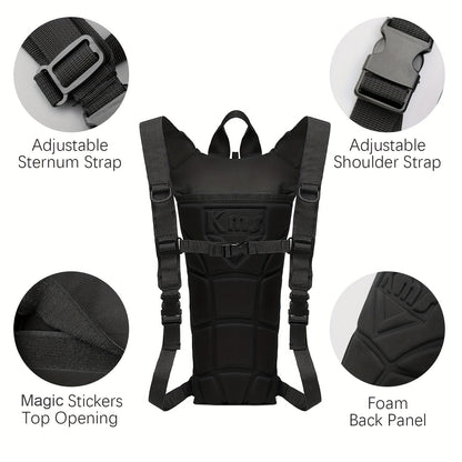 Water Bladder Backpack with 3L & 101.44oz BPA-Free Bladder – Oxford Cloth Hydration Pack for Hiking, Camping & Outdoor Adventures