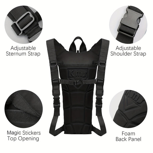 Water Bladder Backpack with 3L & 101.44oz BPA-Free Bladder – Oxford Cloth Hydration Pack for Hiking, Camping & Outdoor Adventures