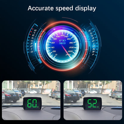 Car HUD Head Up Display OBD2 + GPS Speedometer 3-Inch Windshield Projector, Real-Time Speed MPH, Universal Fit for Cars Trucks Buses Bikes