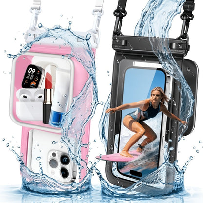 Phone Pouch 2 Pack Floating Dual Compartment Dry Bag for Camping, Travel and Outdoor Use, with the Listed Configuration