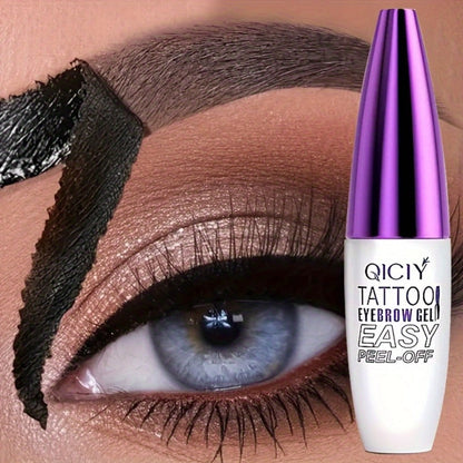Eyebrow Tint Gel 4-Pack Semi-Permanent Tattoo Brow Gel Peel-Off, with Plant-Based Squalane, 4 Shades for All Skin Types