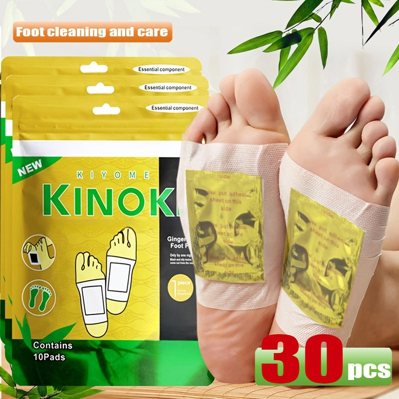 Detox Foot Patches with Bamboo Vinegar Ginger & Lavender – Natural Plant Formula Deep Cleansing Overnight Foot Pads