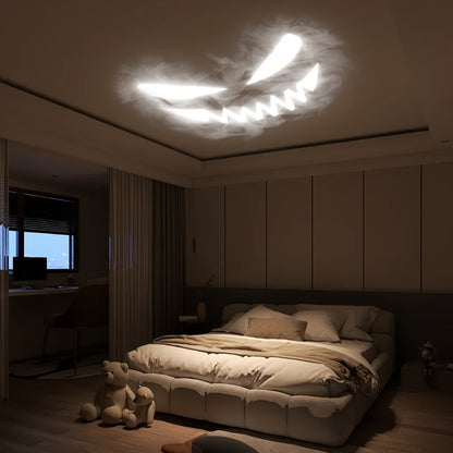 Smoke Face Projection Lamp Color-Changing LED Night Light, 360° Rotatable Ambiance Projector, Adjustable Brightness