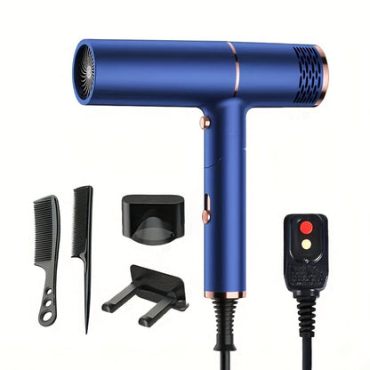Foldable Hair Dryer with Storage Stand, Concentrator-Style Nozzle, Hot and Cold Air Labels and Four Colors