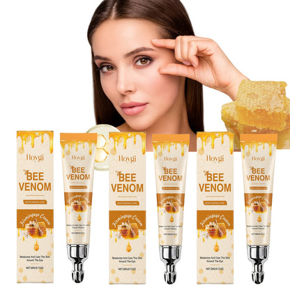 Bee Venom and Hyaluronic Acid Eye Cream Three-Pack in Coordinated Gold-and-White Cosmetic Tubes