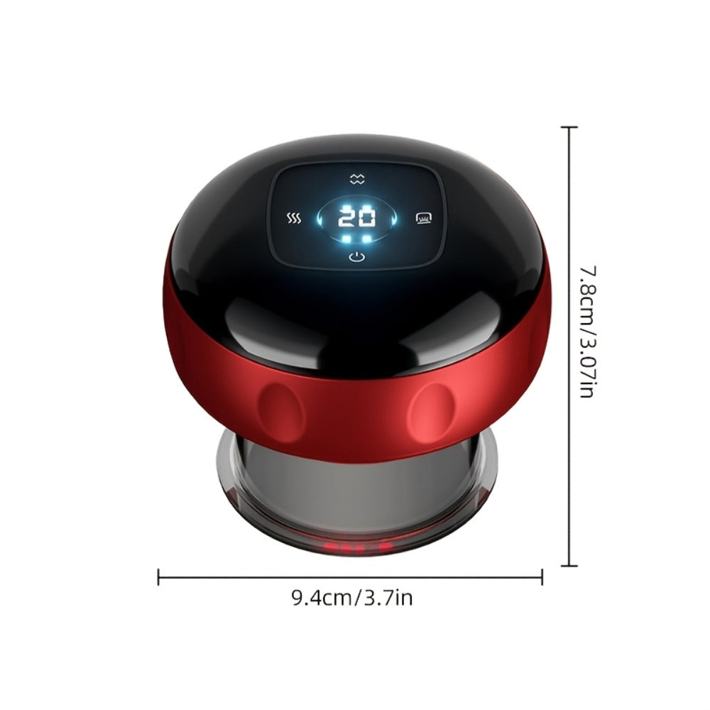 Electric Cupping Massager, Portable USB Rechargeable Gua Sha Scraping & Acupressure Device for Full Body