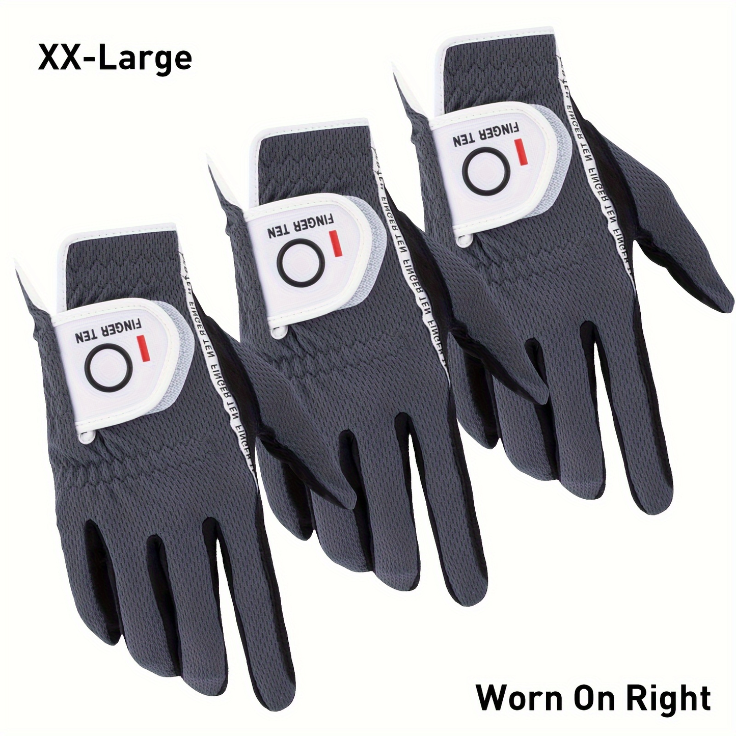 Wet Weather Golf Gloves Rain Grip 3-Pack for Men | Breathable Water-Resistant Golf Gloves for Left & Right Hand