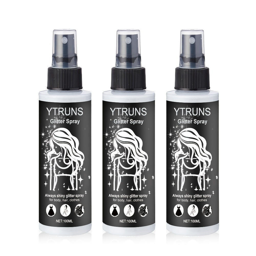 Glitter Spray for Hair & Body Quick Dry Shimmer Spray – High-Gloss Body Glitter for Face Lips Eyes Skin Festival Rave Party Photoshoot
