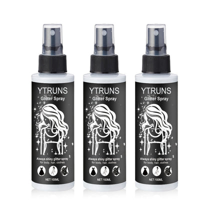 Glitter Spray for Hair & Body Quick Dry Shimmer Spray – High-Gloss Body Glitter for Face Lips Eyes Skin Festival Rave Party Photoshoot