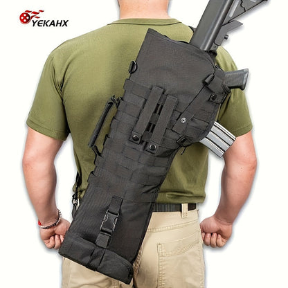 Tactical Gun Holster Sling Scabbard Bag, Water-Resistant Polyester Rifle Pistol Case with Ambidextrous Design and Adjustable Shoulder Strap