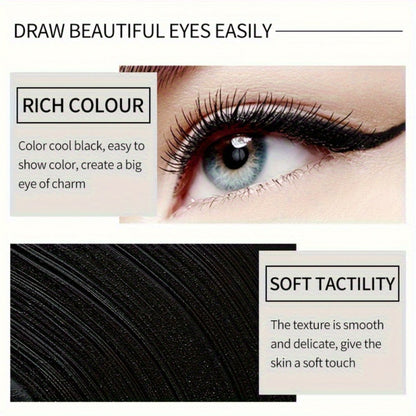 Waterproof Black Eyeliner Pencil Set 3pcs, for Makeup, Travel and Everyday Vanity Use, with the Listed Configuration