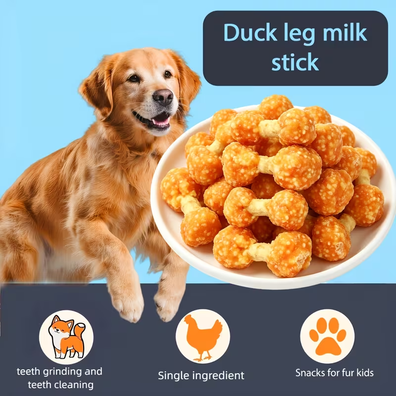 Mixed Flavor Dog Chews – Chicken Jerky & Duck Jerky Variety Pack, High Protein Low Fat Long-Lasting Training Reward Snacks