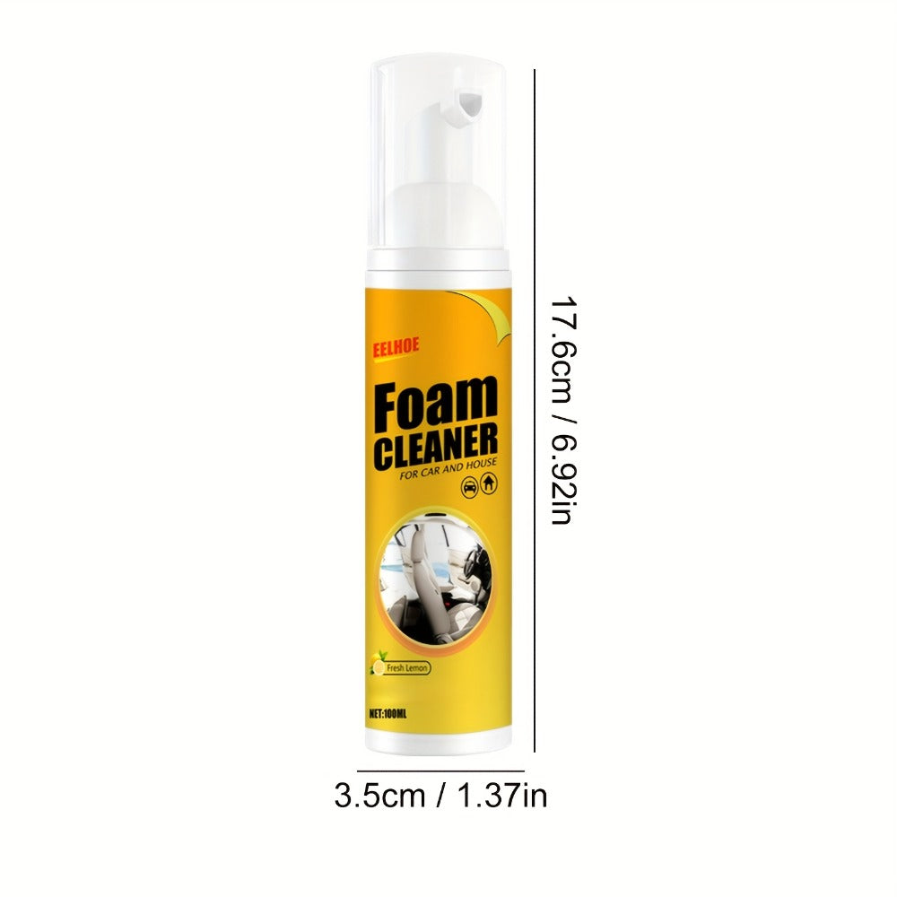 Car Interior Foam Cleaner Spray Kit 6.76oz | Multi-Surface Auto Detailing Cleaner for Dashboard Steering Wheel Seat Plastic Panel |